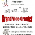 AIUTU CORSU ORGANISE SON GRAND VIDE GRENIER DU 14 OCTOBRE 2012